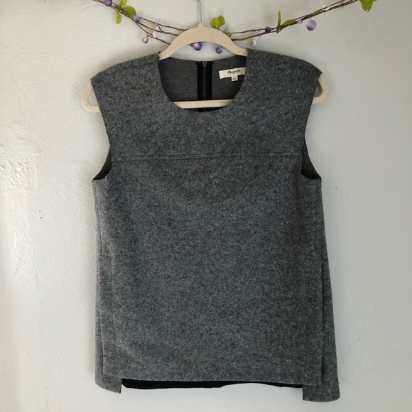 MADEWELL Grey side zip sweater top - Picture 4 of 7